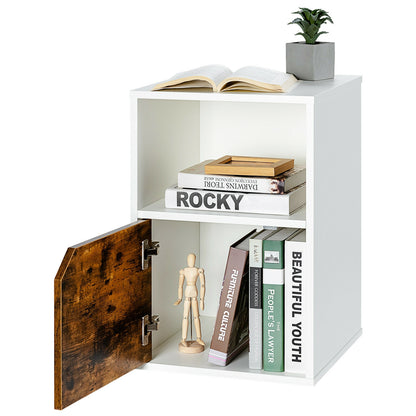 Set of 2 Nightstands with Storage, Modern End Tables for Bedroom or Living Room - White