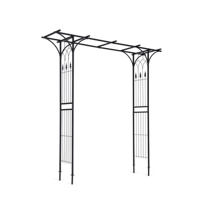 Durable 81 Inch Metal Garden Arch for Climbing Plants and Vines