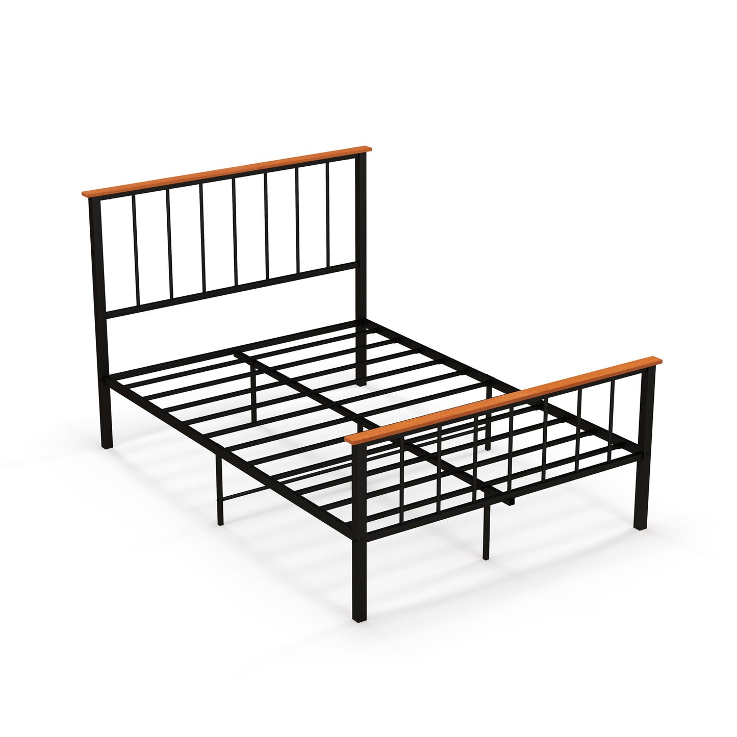 Durable Metal Bed Frame with Headboard, Footboard, and Storage Clearance – Full/Queen Size