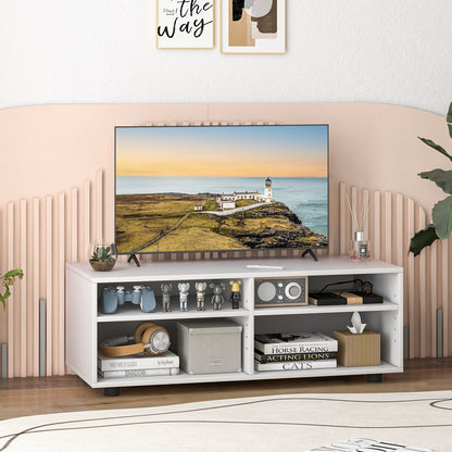Modern 4 Cube TV Stand with Adjustable Shelves for TVs up to 45 Inches