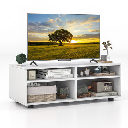 Modern 4 Cube TV Stand with Adjustable Shelves for TVs up to 45 Inches