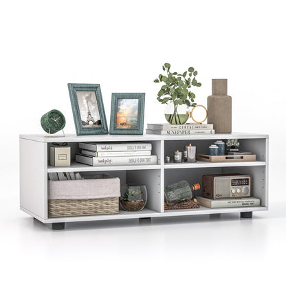 Modern 4 Cube TV Stand with Adjustable Shelves for TVs up to 45 Inches
