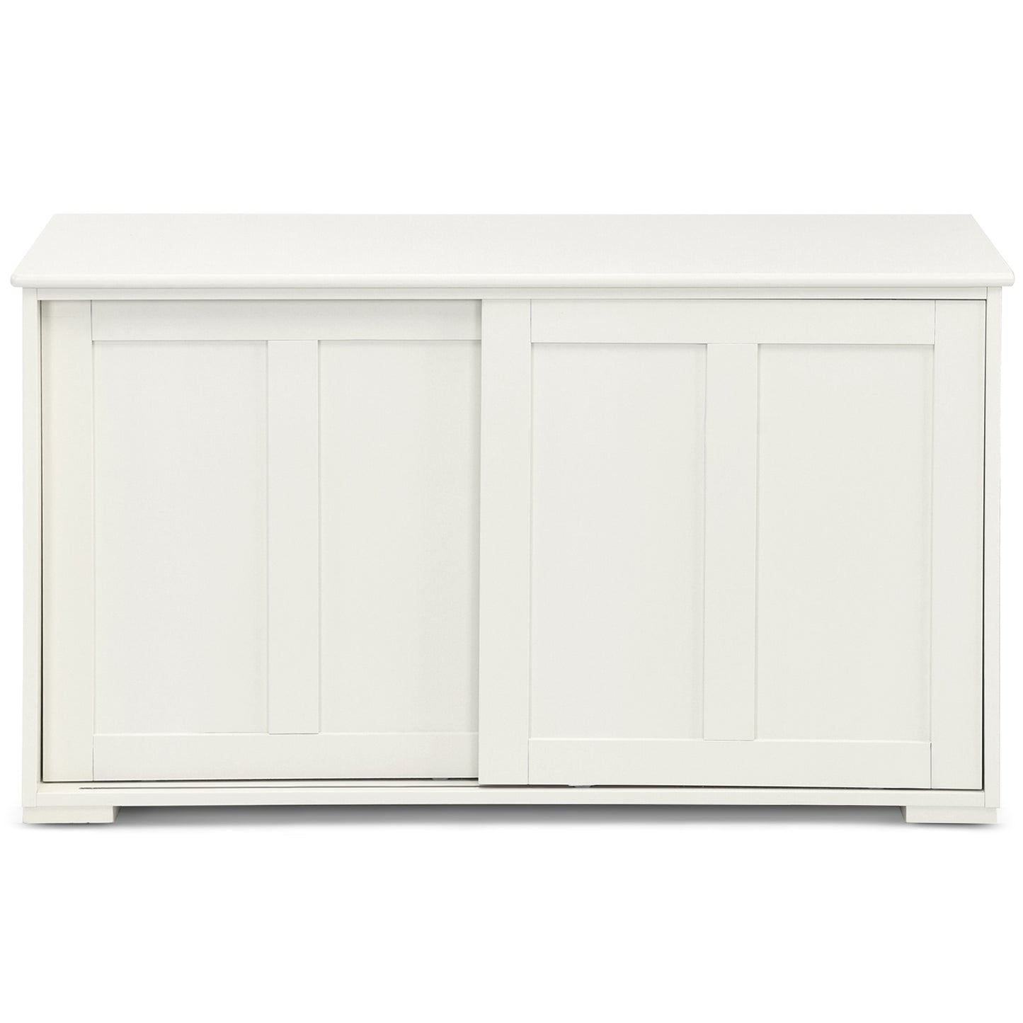 Stackable Kitchen Sideboard Cabinet with Adjustable Shelf for Pantry Dining or Entryway Storage in White