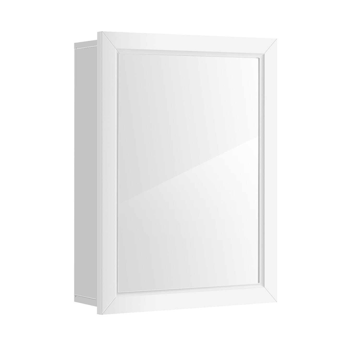 Modern Wall-Mounted Medicine Cabinet with Mirror and Adjustable Shelf
