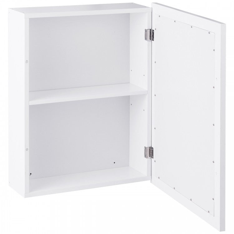 Modern Wall-Mounted Medicine Cabinet with Mirror and Adjustable Shelf