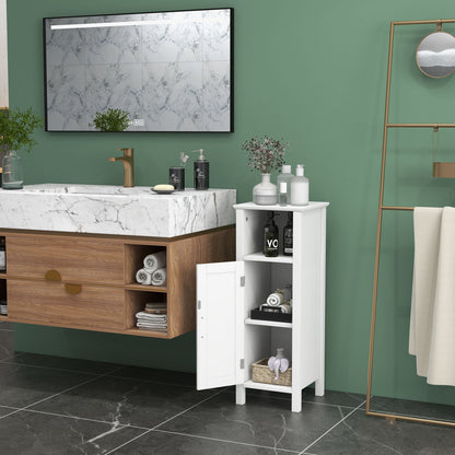 2-Tier Bathroom Storage Cabinet with Adjustable Shelves