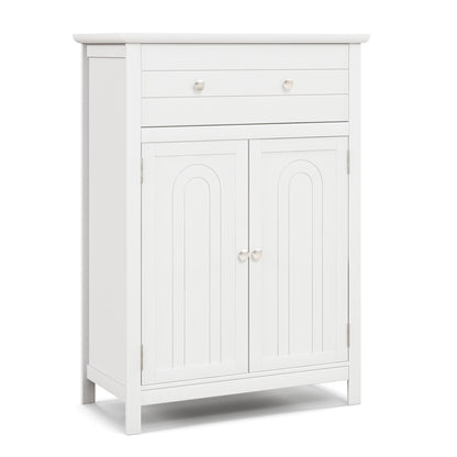 Modern 2 Door Storage Cabinet with Drawer & Adjustable Shelf