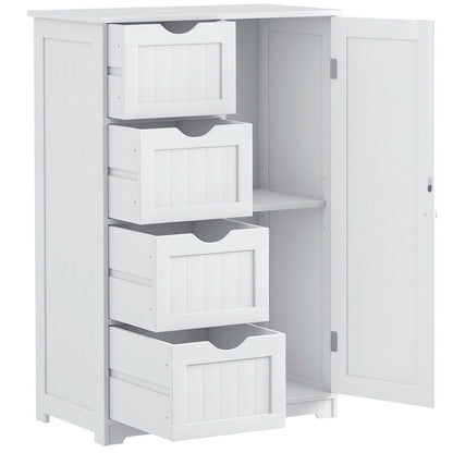 4 Drawer Wooden Standing Storage Cabinet