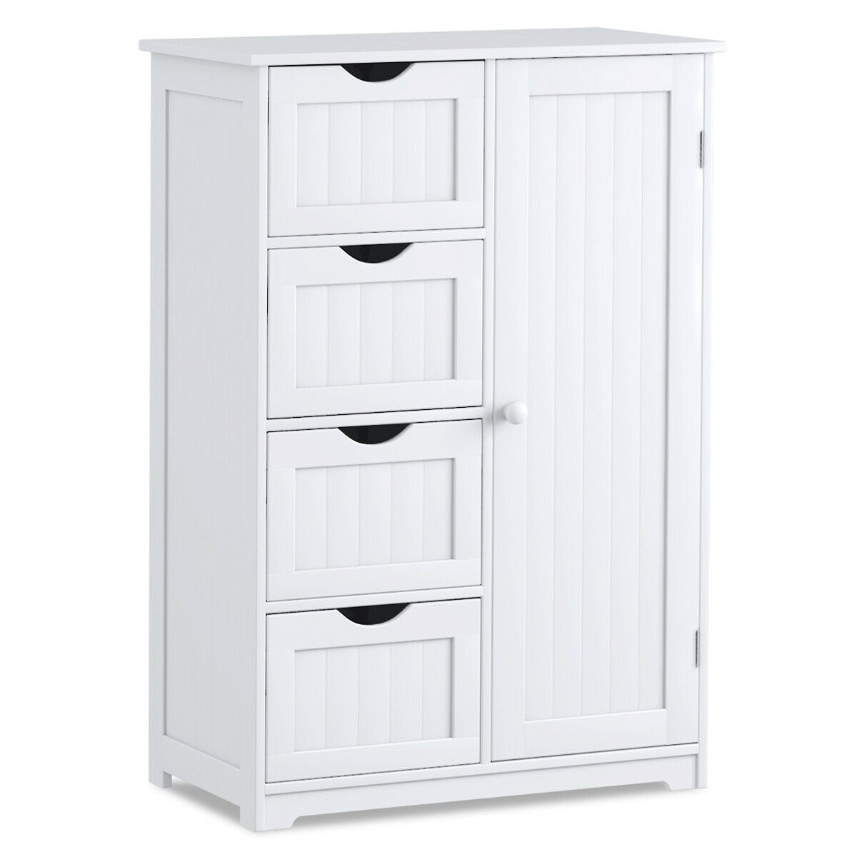 4 Drawer Wooden Standing Storage Cabinet