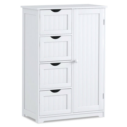 4 Drawer Wooden Standing Storage Cabinet