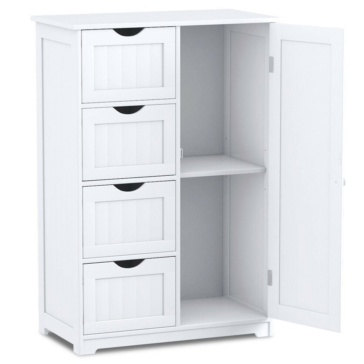4 Drawer Wooden Standing Storage Cabinet
