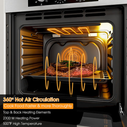 24 Inch 2.47 Cu. Ft. Single Wall Oven with 5 Cooking Functions
