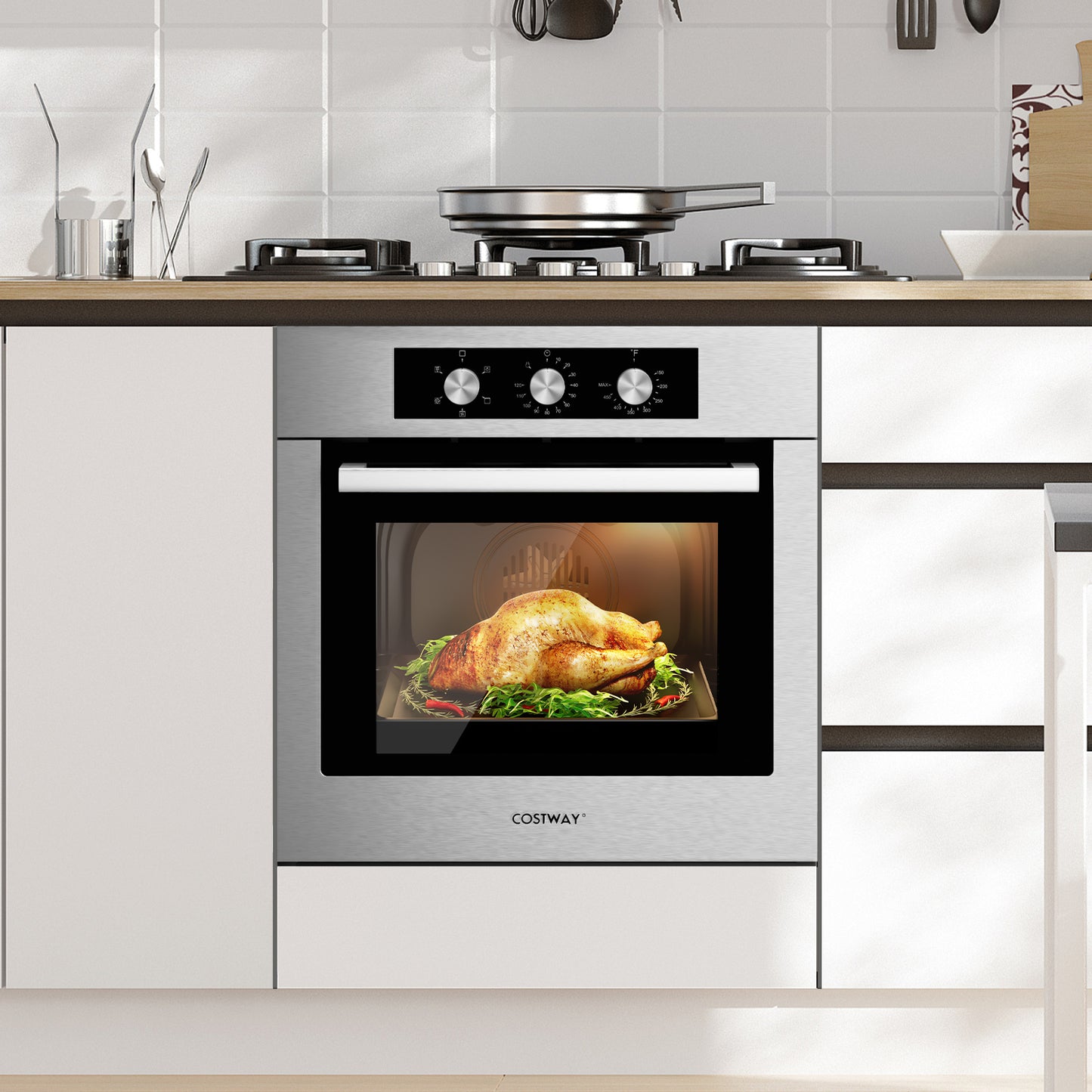 24 Inch 2.47 Cu. Ft. Single Wall Oven with 5 Cooking Functions