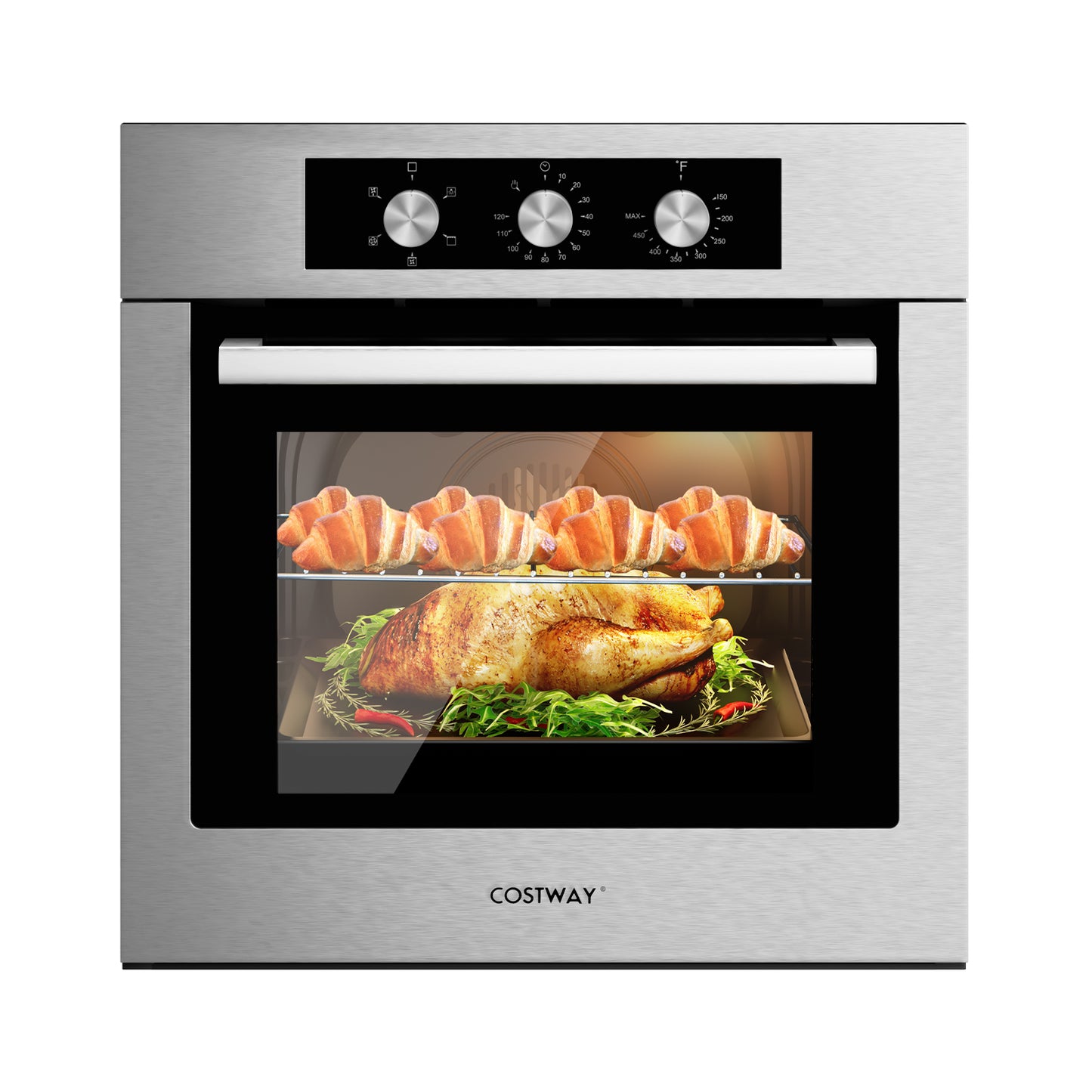 24 Inch 2.47 Cu. Ft. Single Wall Oven with 5 Cooking Functions