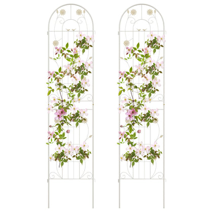 2 Pack 86.5” Metal Garden Trellis – Sturdy Support for Climbing Plants & Vines
