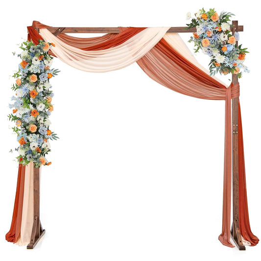 Square Wooden Wedding Arch with Multiple Decoration Options