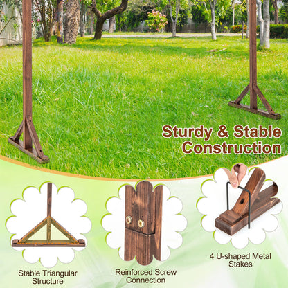 Square Wooden Wedding Arch with Multiple Decoration Options