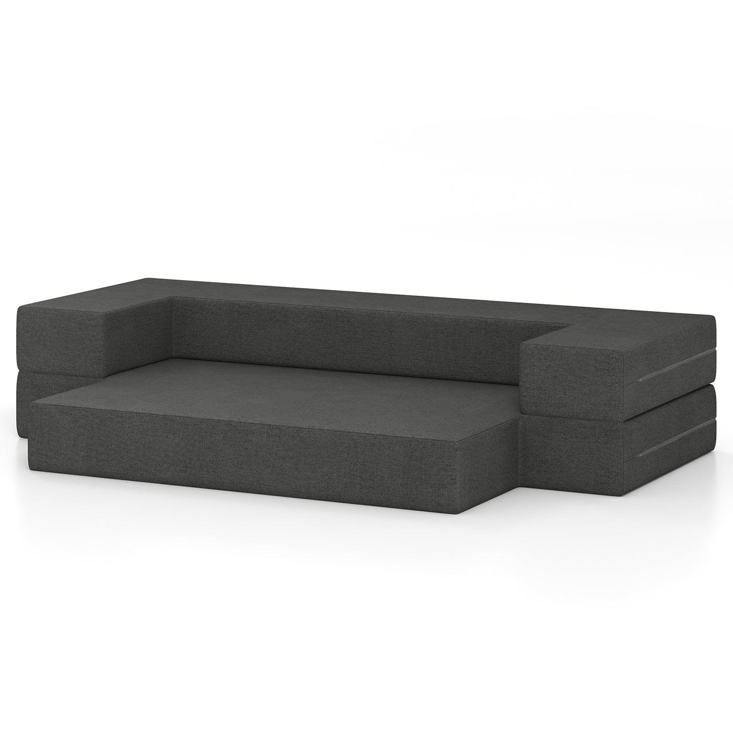 Convertible Folding Sofa Bed with Memory Foam and Washable Cover, 8 Inch Queen