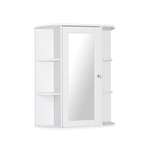 Stylish Wall-Mounted Medicine Cabinet with Mirror & Shelves