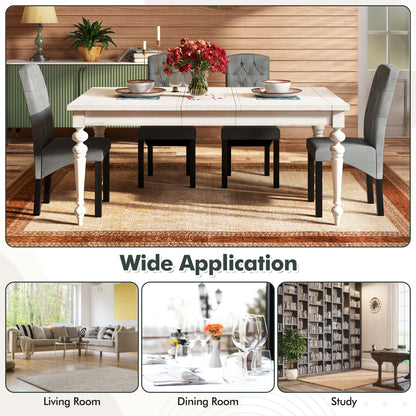 Modern Dining Chair with High Backrest and High-Density Cushion for Ultimate Comfort - Dark Grey