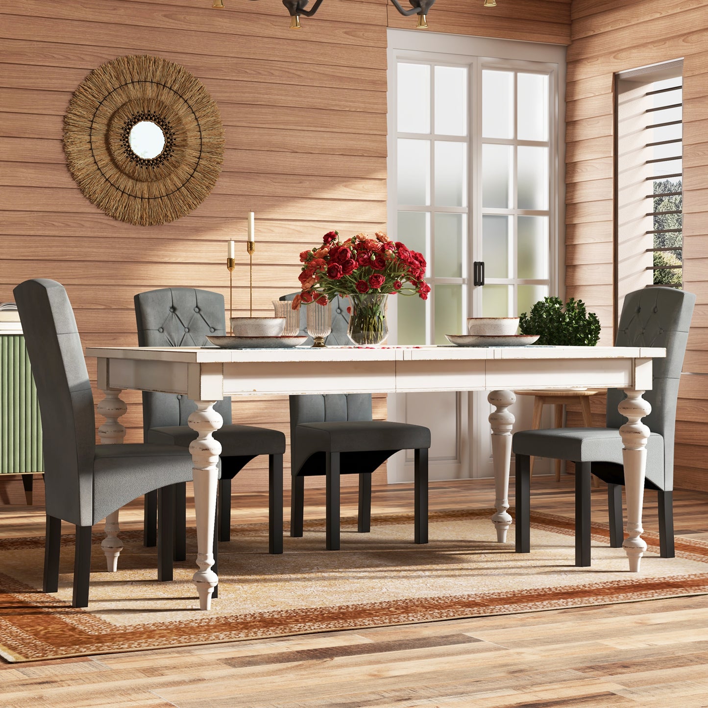 Modern Dining Chair with High Backrest and High-Density Cushion for Ultimate Comfort - Dark Grey