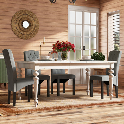 Modern Dining Chair with High Backrest and High-Density Cushion for Ultimate Comfort - Dark Grey