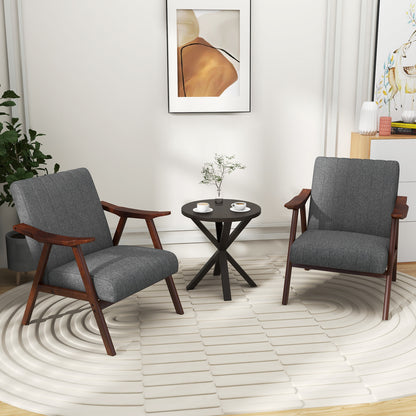Ergonomic Lounge Armchair with Thick Cushion and Felt Pads Light Grey