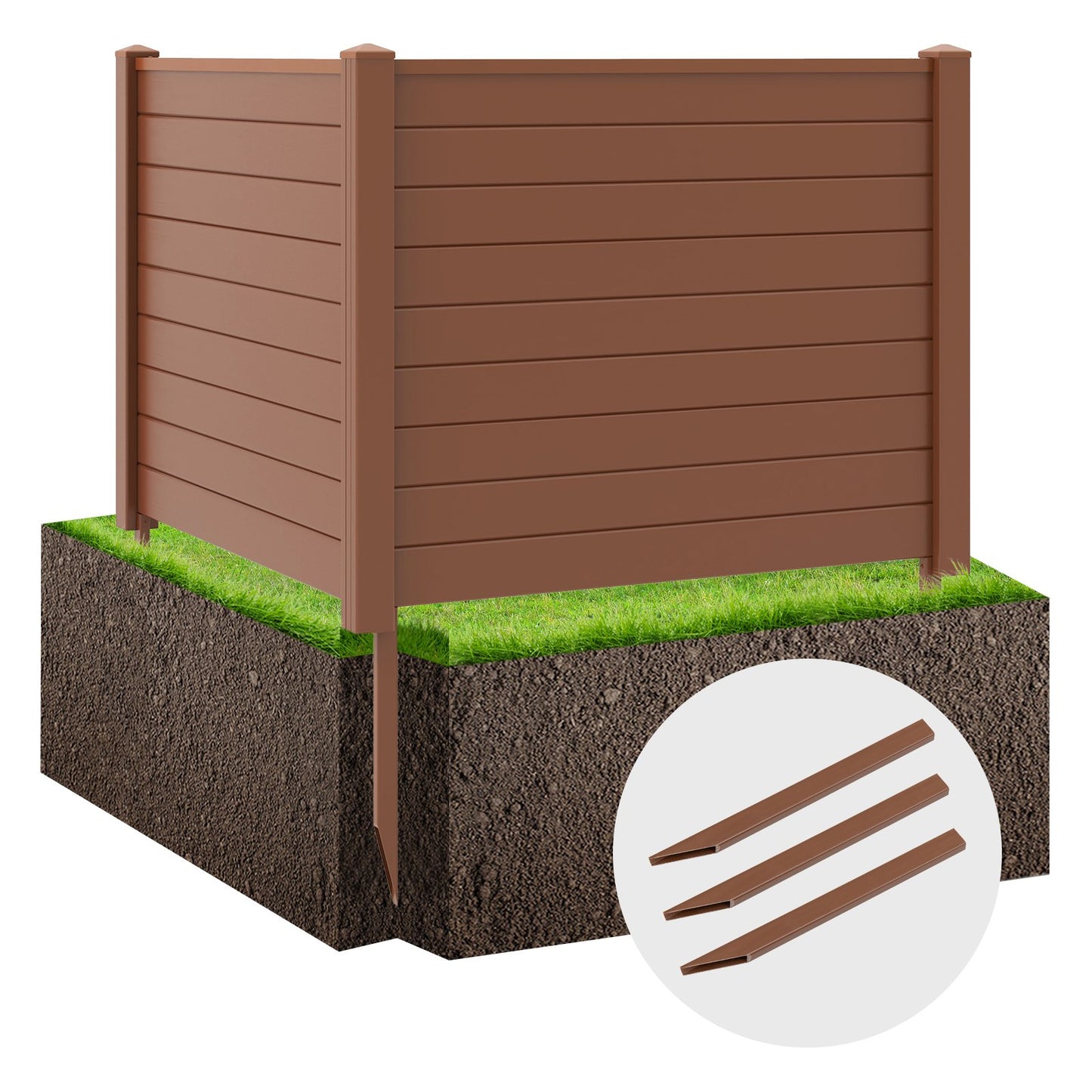 Premium PVC Privacy Fence Panels – Durable & Weather-Resistant with 20 Inch Stakes