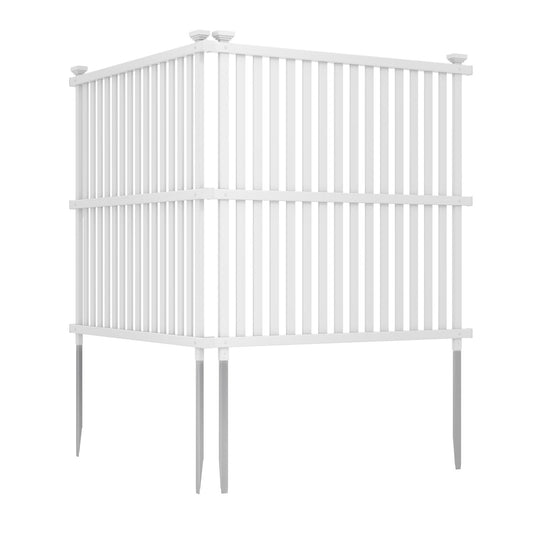 Outdoor Air Conditioner Privacy Fence Panel with Metal Stakes for Enhanced Stability