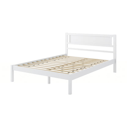 Wooden Bed Frame with Headboard and Wooden Slats Support – Full