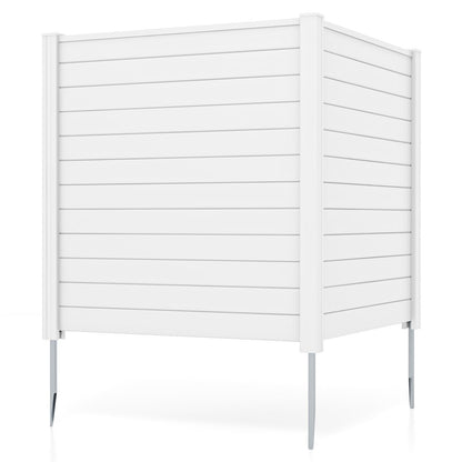 Freestanding 48 x 48 Inch Outdoor Privacy Fence for Air Conditioner with Metal Ground Stakes