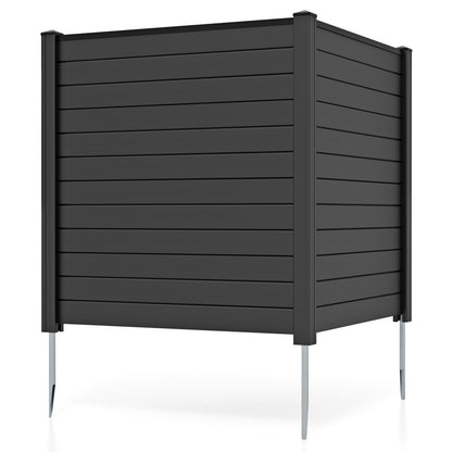Freestanding 48 x 48 Inch Outdoor Privacy Fence for Air Conditioner with Metal Ground Stakes