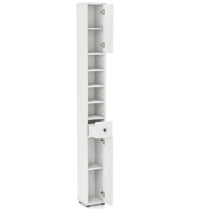 71 Inch Tall Freestanding Storage Cabinet with Adjustable Shelves and Anti-Tipping Device