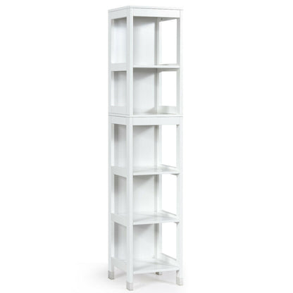 5 Tier Bathroom Storage Cabinet with 2 Drawers and Multifunctional Design