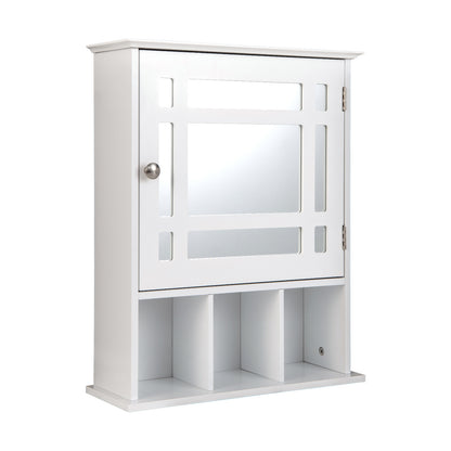 Elegant Wall-Mounted Bathroom Cabinet with Mirror & Adjustable Storage