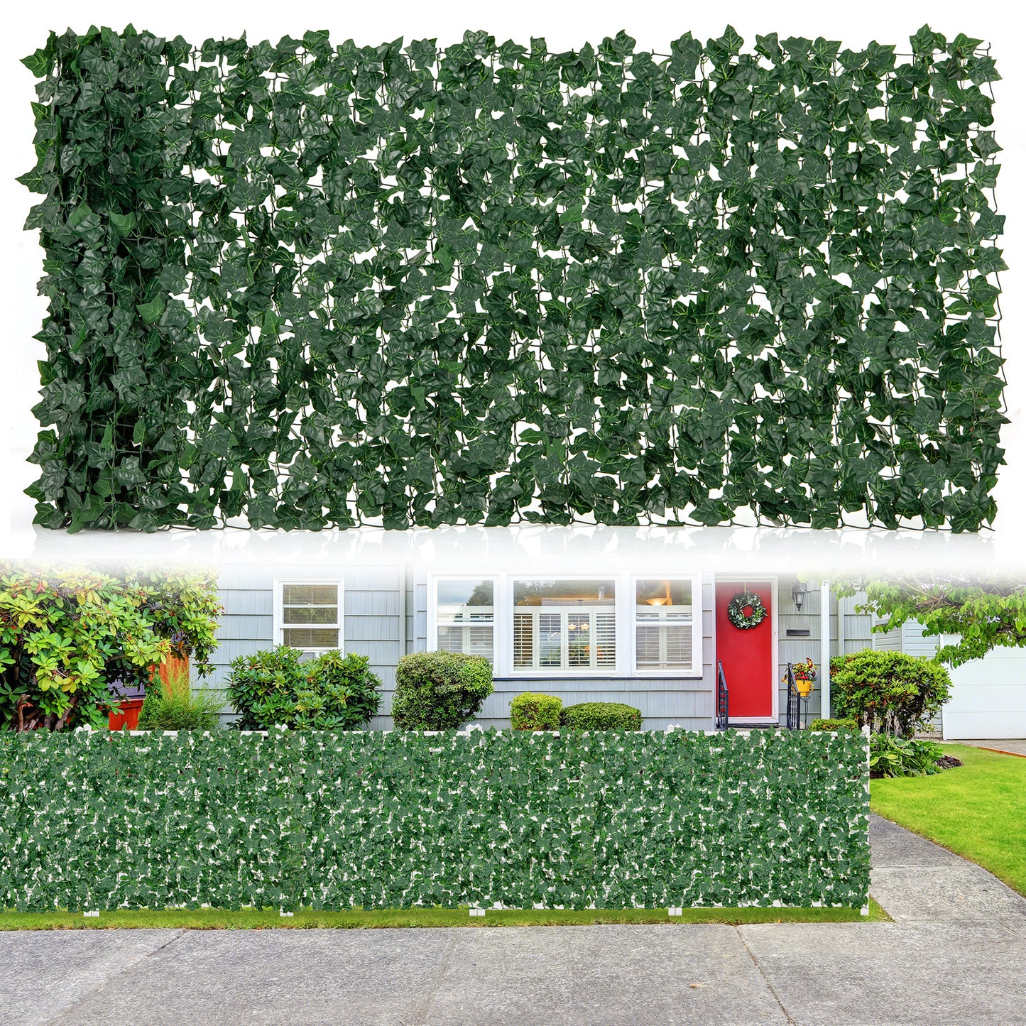 120 x 40 Inch Artificial Ivy Fence for Privacy and Decoration