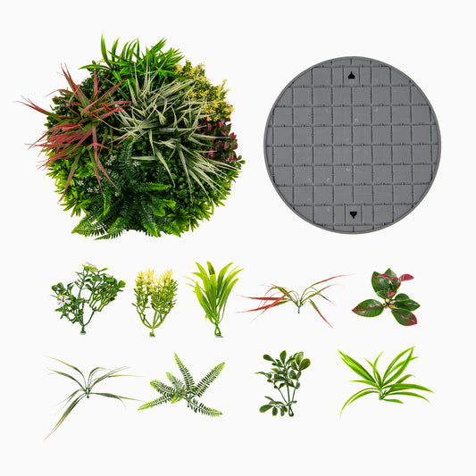 Set of 2 Square Framed Lifelike Artificial Greenery Panels for Indoor & Outdoor Decor