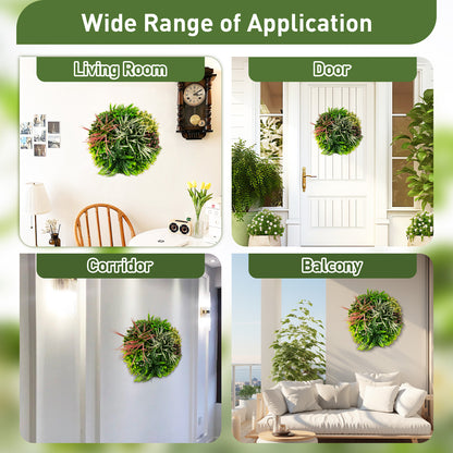 Set of 2 Square Framed Lifelike Artificial Greenery Panels for Indoor & Outdoor Decor