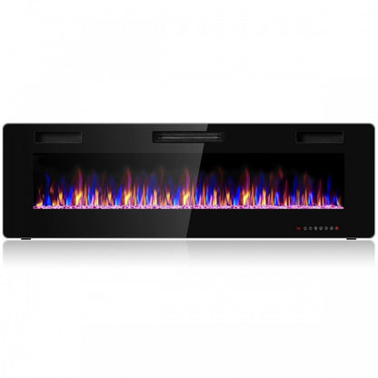 60 Inch Ultra Slim Electric Fireplace with Dual Heat Settings