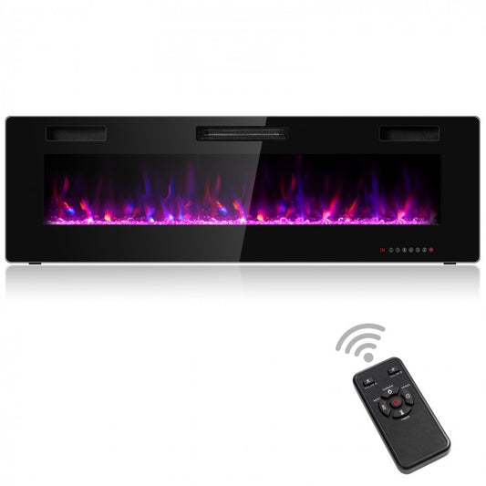60 Inch Ultra Slim Electric Fireplace with Dual Heat Settings