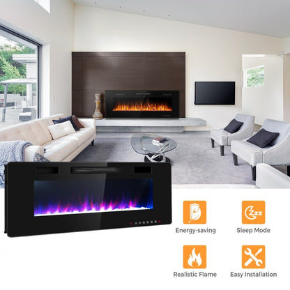 60 Inch Ultra Slim Electric Fireplace with Dual Heat Settings