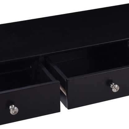 Elegant 3-Drawer Console Table for Entryway, Hallway, or Living Room – Black Finish