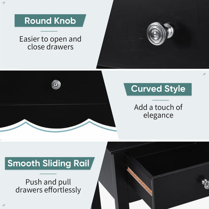 Elegant 3-Drawer Console Table for Entryway, Hallway, or Living Room – Black Finish