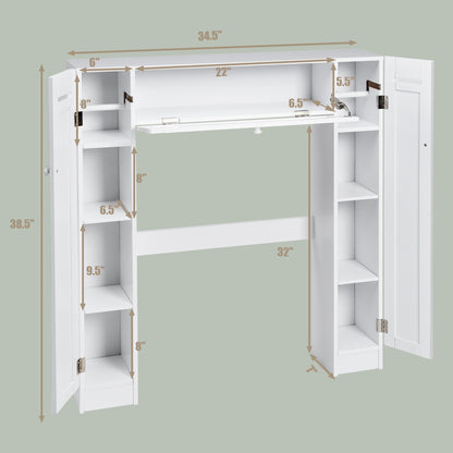 Over-the-Toilet Wooden Storage Cabinet