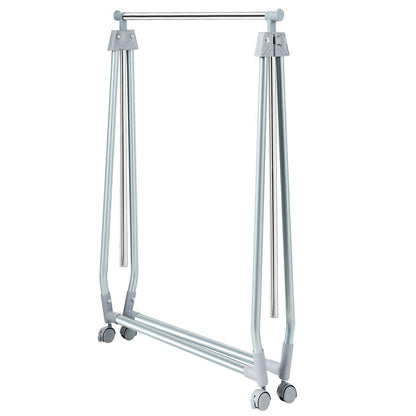 Adjustable Extendable Foldable Heavy-Duty Garment Rack with Hanging Rod and Wheels for Easy Mobility