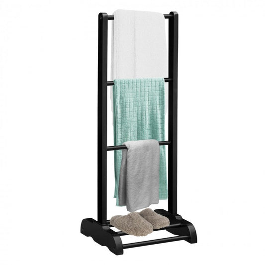 Freestanding Acacia Wood 3 Tier Towel Rack with Bottom Shelf