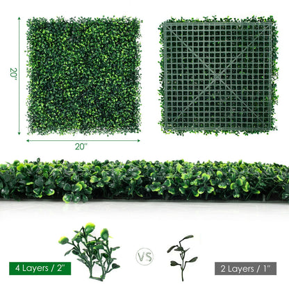 Premium 12 Piece Artificial Boxwood Panels for Privacy, Fencing & Event Decor