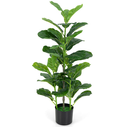 2 Pack Lifelike Artificial Fiddle Leaf Fig Trees for Home & Garden Décor