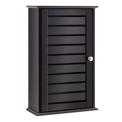 Wall-Mounted Medicine Cabinet with Adjustable Shelves and Louver Door