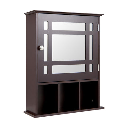 Elegant Wall-Mounted Bathroom Cabinet with Mirror & Adjustable Storage